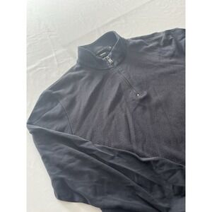 Men's Hugo Boss Regular Fit Black Cotton 1/4 Zip Pull Over Sweater Long Sleeve L